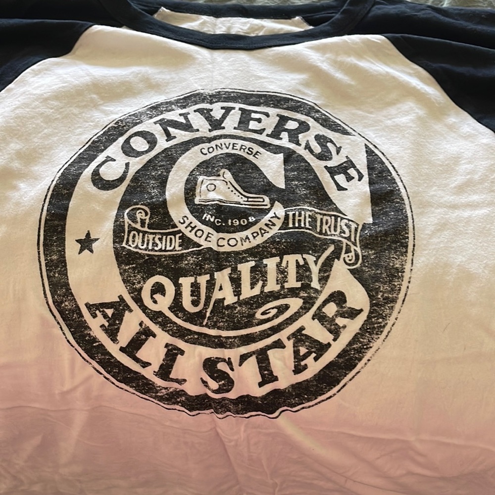 3/4 sleeve converse baseball shirt